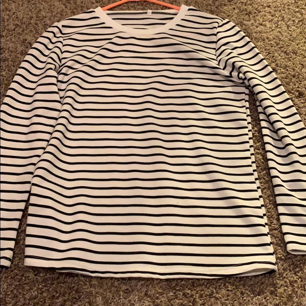 black and white stripped tunic